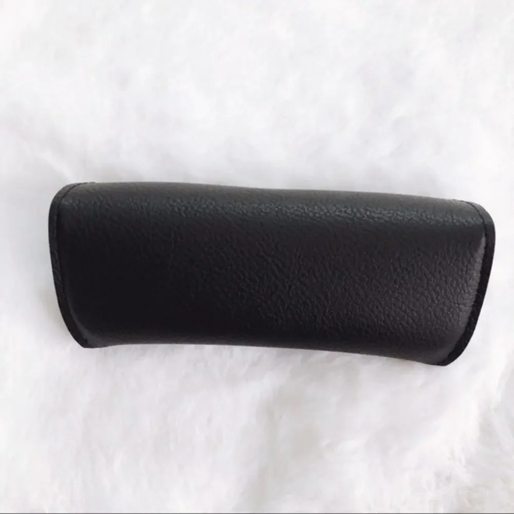 Wyatt Black Faux Leather Sunglass Case